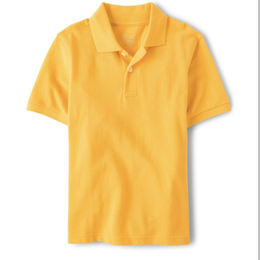Children's Place Boys Short Sleeve School Uniform Polo Yellow Gold XL NWT